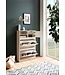 Wohnling Schoenenkast Wit 71x110x24 cm Schoenenrek Gesloten, Schoenenkist Modern, Halkast met Plank, Schoenenopberger Halkist voor Schoenen Hoog
