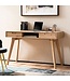 Wohnling bureau 120x55x77 cm eiken decor met opbergruimte, Scandinavisch design kantoortafel met laden, thuiskantoor laptoptafel computertafel studeerkamer met massief houten poten