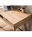 Wohnling bureau 120x55x77 cm eiken decor met opbergruimte, Scandinavisch design kantoortafel met laden, thuiskantoor laptoptafel computertafel studeerkamer met massief houten poten