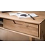 Wohnling bureau 120x55x77 cm eiken decor met opbergruimte, Scandinavisch design kantoortafel met laden, thuiskantoor laptoptafel computertafel studeerkamer met massief houten poten