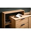 Wohnling schoenenkast eiken decor 98x110x30 cm schoenenkantelaar gesloten, schoenenkast met lade modern, halkast met plank en opbergruimte, schoenenopslag hal ladekast voor schoenen hoog