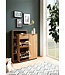 Wohnling schoenenkast eiken decor 98x110x30 cm schoenenkantelaar gesloten, schoenenkast met lade modern, halkast met plank en opbergruimte, schoenenopslag hal ladekast voor schoenen hoog
