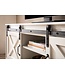 Wohnling Lowboard Wit 150x59.5x39.5 cm TV-meubel Landhuis Stijl Modern, Design TV-meubel Hoog, TV-tafel TV-meubel met Twee Schuifdeuren, TV-meubel Woonkamer
