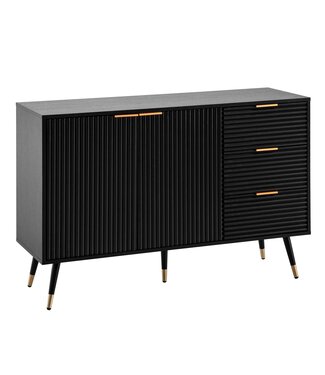 Wohnling Dressoir zwart eiken 120x80x40 cm - WL6.882