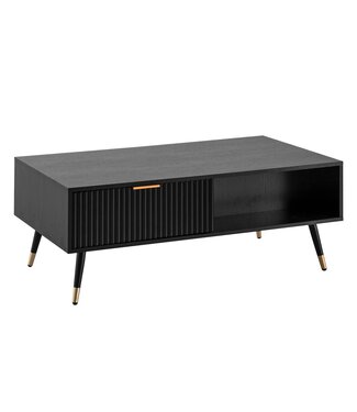 Wohnling Salontafel zwart eiken 110x60x43 cm - WL6.883