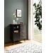 Wohnling dressoir 77x97x40 cm dressoir zwart met eiken decor, ladekast met deuren en lades, ladekast halkast met plank modern, staande kast woonkamer metalen poten