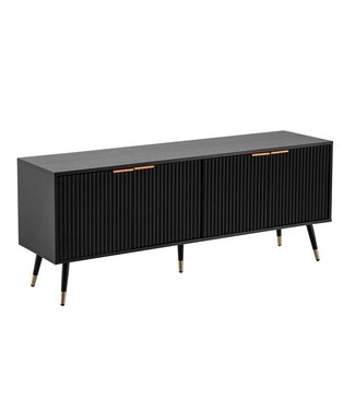 Wohnling Tv-meubel TV- zwart eiken 150x60x39 cm - WL6.886