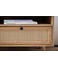 Wohnling Lowboard 120x56x39 cm TV-kast met eiken decor & rotan, design TV-kast hoog met laden, TV-tafel TV-kast opbergruimte, TV-kast woonkamer