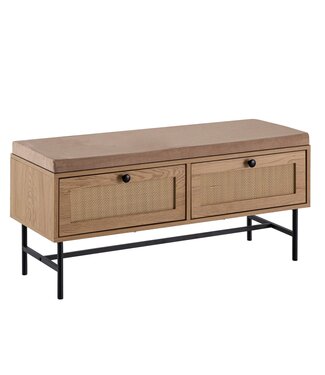 Wohnling Bank eiken 100 cm diep gestoffeerd - WL6.890