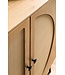 Wohnling Dressoir 80x103x39 cm Hoge kast eiken decor met rotanweefsel Moderne, hoge ladekast, staande kast met 2 deuren, ladekast Dressoir woonkamer