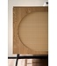 Wohnling dressoir 140x80x40 cm ladekast eiken decor met rotanweefsel moderne, hoge ladekast, staande kast met 2 deuren en 3 laden, dressoir woonkamer