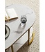 Wohnling salontafel 100x60x45 cm wit met marmerlook, design woonkamertafel rechthoekig, loungebanktafel met plank, moderne salontafel met gouden metalen frame