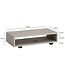 Wohnling salontafel 100x50x25 cm zandkleurige salontafel in steenlook modern, design woonkamertafel rechthoekig met opbergruimte, salontafel beige eenvoudig, salontafel groot