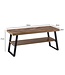 Wohnling schoenenbank 100x41x40 cm kapstokbank eiken decor, visgraatpatroon kleine bank, smalle gangbank met opbergruimte, gangbank gangmeubel met plank