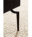 Wohnling salontafel mango massief hout 60x60x40 cm vierkant met metalen frame, kleine salontafel kubusvorm, woonkamertafel bank modern, salontafel kubus zwart