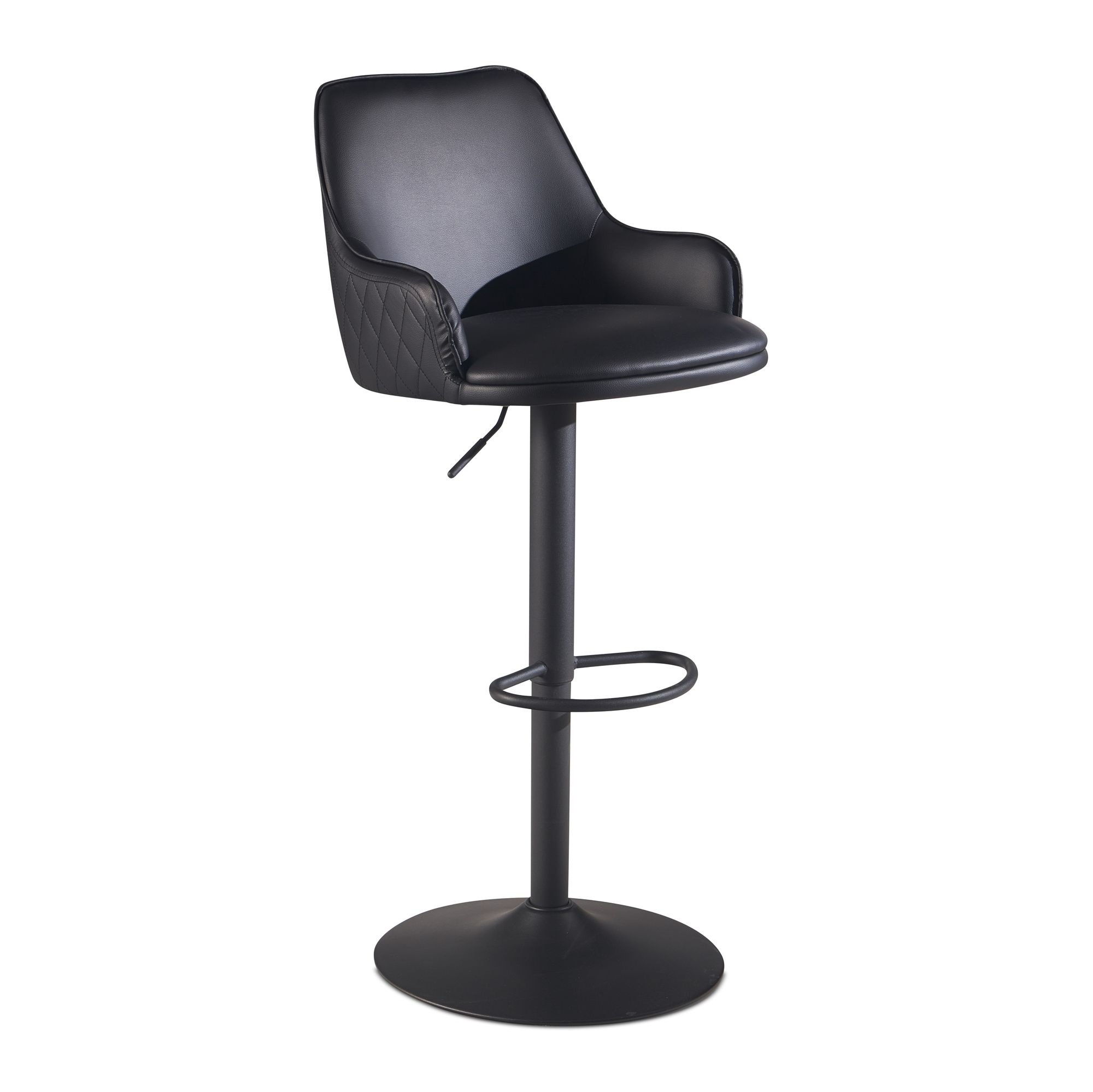 Barkruk kunstleer zwart 106 cm hoog