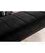 Wohnling bank fluweel zwart 108x40x40 cm hal gestoffeerde bank met metalen frame, design bedbank slaapkamer gewatteerd, gangbank kledingkast bank modern