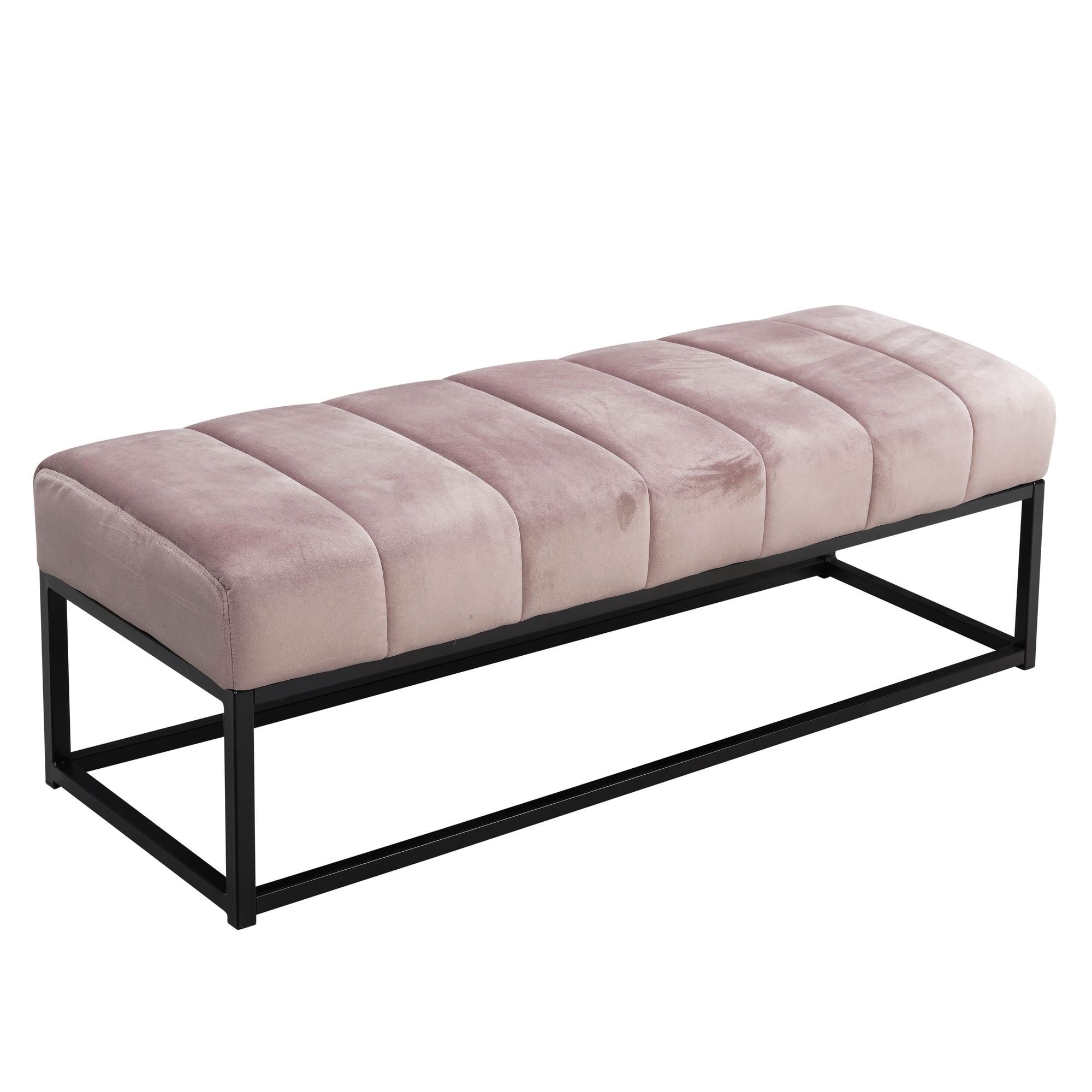 Bank fluweel roze 108 cm breed