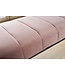 Wohnling bank fluweel roze 108x40x40 cm hal gestoffeerde bank met metalen frame, design bedbank slaapkamer gewatteerd, gangbank kledingkast bank modern