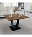 Wohnling Salontafel 60x60x40 cm Acacia Massief Houten Metalen Salontafel Vierkant, Design Woonkamertafel met Natuurlijke Houtnerf, Industriële Salontafel Woonkamer Modern