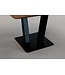 Wohnling Salontafel 60x60x40 cm Acacia Massief Houten Metalen Salontafel Vierkant, Design Woonkamertafel met Natuurlijke Houtnerf, Industriële Salontafel Woonkamer Modern