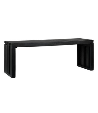 Wohnling Bank acaciahout zwart 120 cm breed - WL7.016