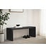 Wohnling Bank 120 cm van zwart massief acaciahout, kledingkastbank & bedbank modern, halbank hout voor entree slaapkamer woonkamer