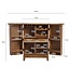 Wohnling Huisbar Sheesham Massief Hout - Barkast 65 cm - Opklapbare Barmobel - Wijnkast met Glashouder - Barkast Woonkamer - Houten Bar Vintage Handgemaakt