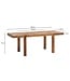Wohnling Eetkamertafel 120x80x76 cm Sheesham massief hout Tijdloos, keukentafel uitschuifbaar tot 200 cm, eettafel groot rechthoekig eenvoudig, houten tafel eetkamer uitschuifbaar