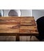 Wohnling Eetkamertafel 120x80x76 cm Sheesham massief hout Tijdloos, keukentafel uitschuifbaar tot 200 cm, eettafel groot rechthoekig eenvoudig, houten tafel eetkamer uitschuifbaar