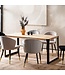 Wohnling Eetkamertafel 120x60x76 cm acacia massief hout metalen eettafel industrieel, keukentafel met metalen poten, kleine houten tafel, eettafel eetkamer rechthoekig