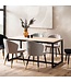 Wohnling Eetkamertafel 120x60x76 cm Acacia Massief Hout Metaal Eettafel Loft Stijl, Keukentafel met Metalen Poten, Houten Tafel Industrieel Klein, Eettafel Eetkamer Rechthoekig