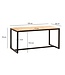 Wohnling Eetkamertafel 120x60x76 cm Acacia Massief Hout Metaal Eettafel Loft Stijl, Keukentafel met Metalen Poten, Houten Tafel Industrieel Klein, Eettafel Eetkamer Rechthoekig