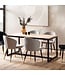 Wohnling Eetkamertafel 160x80x76 cm Acacia Massief Hout Metaal Eettafel Loft Stijl, Keukentafel met Metalen Poten, Houten Tafel Industrieel Groot, Eettafel Eetkamer Rechthoekig