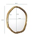 Wohnling wandspiegel asymmetrisch 60x60 cm metalen design hangende spiegel goud, aluminium decoratieve spiegel vormloos met frame, grote wandspiegel, gangspiegel garderobespiegel modern