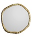 Wohnling wandspiegel asymmetrisch 60x60 cm metalen design hangende spiegel goud, aluminium decoratieve spiegel vormloos met frame, grote wandspiegel, gangspiegel garderobespiegel modern