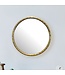 Wohnling wandspiegel 60 cm metaal design hangspiegel goud, decoratieve spiegel rond met frame, grote wandspiegel, gangspiegel garderobespiegel modern