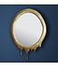 Wohnling wandspiegel 50x71 cm metalen design hangspiegel goud, aluminium decoratieve spiegel ovaal met frame, grote wandspiegel, gangspiegel garderobespiegel modern