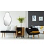 Wohnling wandspiegel asymmetrisch 40x80 cm metalen design hangende spiegel zwart, ijzeren decoratieve spiegel vormloos met frame, grote wandspiegel, gangspiegel garderobespiegel modern