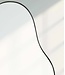 Wohnling wandspiegel asymmetrisch 40x80 cm metalen design hangende spiegel zwart, ijzeren decoratieve spiegel vormloos met frame, grote wandspiegel, gangspiegel garderobespiegel modern