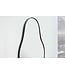 Wohnling wandspiegel asymmetrisch 40x80 cm metalen design hangende spiegel zwart, ijzeren decoratieve spiegel vormloos met frame, grote wandspiegel, gangspiegel garderobespiegel modern