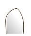 Wohnling wandspiegel asymmetrisch 33x90 cm metalen design hangende spiegel goud, ijzeren decoratieve spiegel vormloos met frame, grote wandspiegel, halspiegel langwerpig, garderobespiegel modern