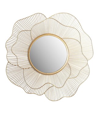 Wohnling Spiegel goud rond bloem 77 cm - WL7.122