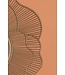 Wohnling wandspiegel roze 77 cm metaal design hangspiegel goud, ijzeren decoratieve spiegel rond, spiegelwand grote bloemvorm, gangspiegel garderobespiegel modern