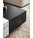 Wohnling Salontafel 120x60x28 cm Wit Zwart Salontafel in Marmerlook Modern, Woonkamertafel Laag Rechthoekig met Laden, Lounge Salontafel Opbergruimte, Salontafel Groot