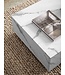 Wohnling Salontafel 120x60x28 cm Wit Zwart Salontafel in Marmerlook Modern, Woonkamertafel Laag Rechthoekig met Laden, Lounge Salontafel Opbergruimte, Salontafel Groot
