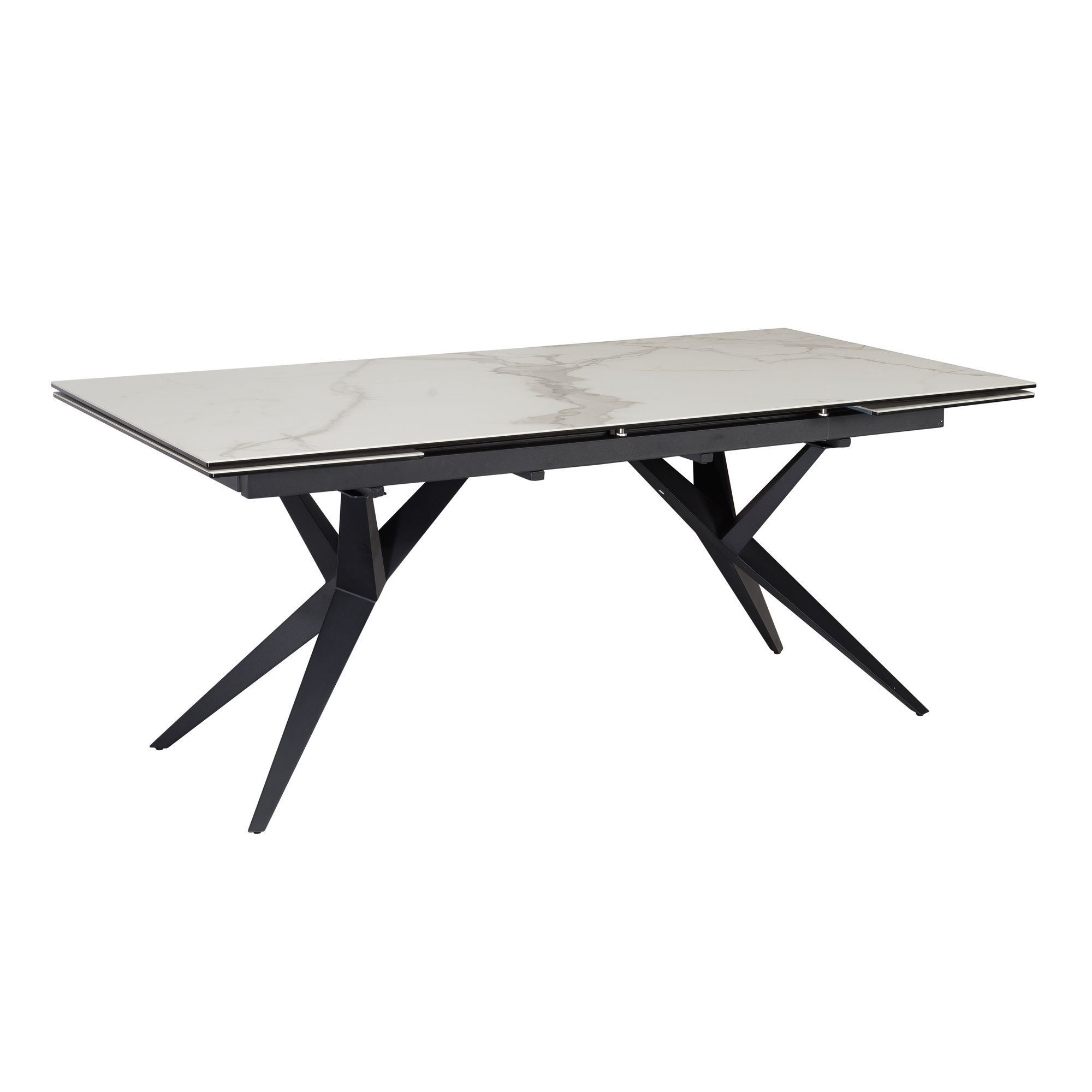 Eettafel wit keramiek uitschuifbaar 180 cm