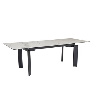 Wohnling Eettafel wit glaskeramiek 180 cm breed - WL7.151
