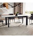 Wohnling Eetkamertafel 180x95x77 cm Glaskeramiek Eettafel Wit Marmeren Look, Keukentafel Uitschuifbaar tot 240 cm, Grote Glazen Tafel, Eettafel Eetkamer Rechthoekig met Metalen Poten