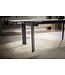 Wohnling Eetkamertafel 180x95x77 cm Glaskeramiek Eettafel Wit Marmeren Look, Keukentafel Uitschuifbaar tot 240 cm, Grote Glazen Tafel, Eettafel Eetkamer Rechthoekig met Metalen Poten
